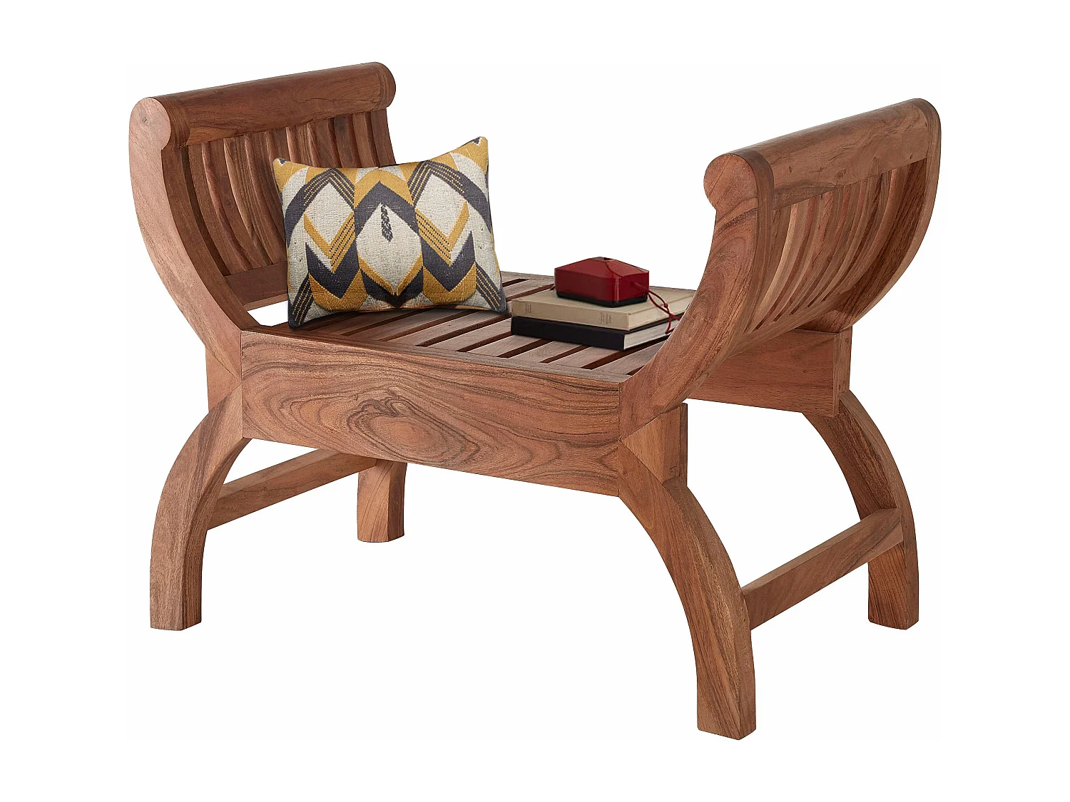 Pouf in marrone acacia