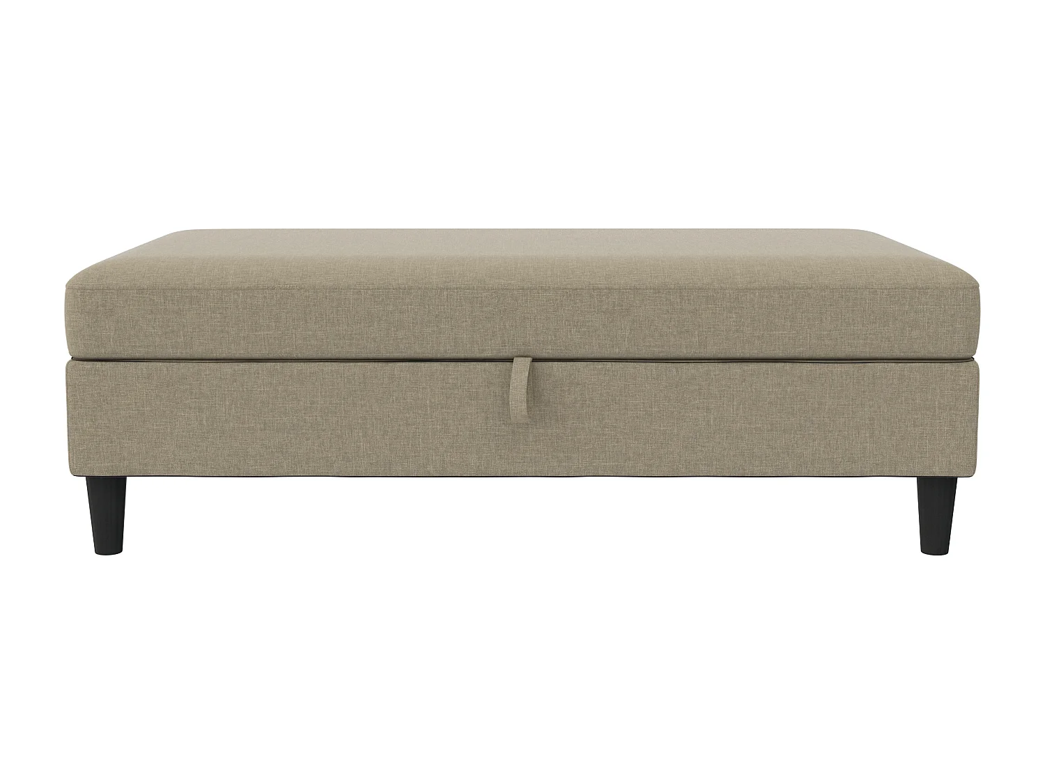 Hartford | Pouf en tissu cappuchino