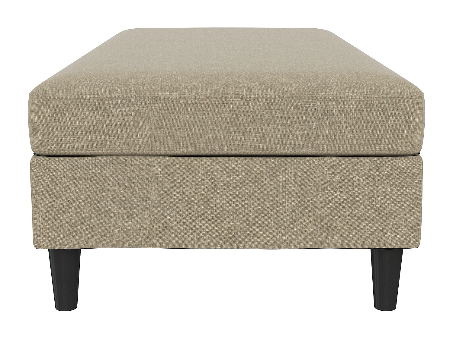 Hartford | Pouf en tissu cappuchino