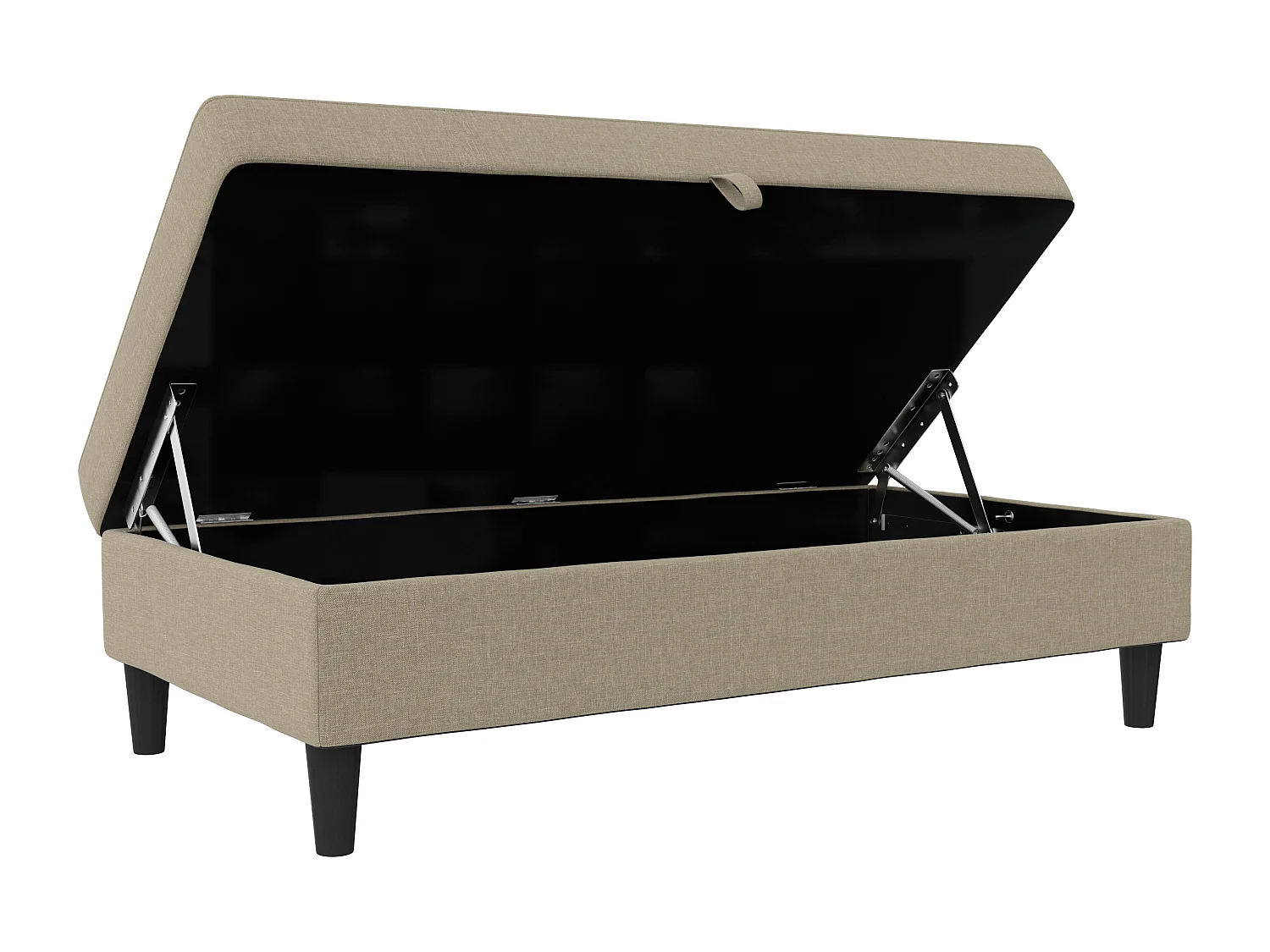 Hartford | Pouf en tissu cappuchino