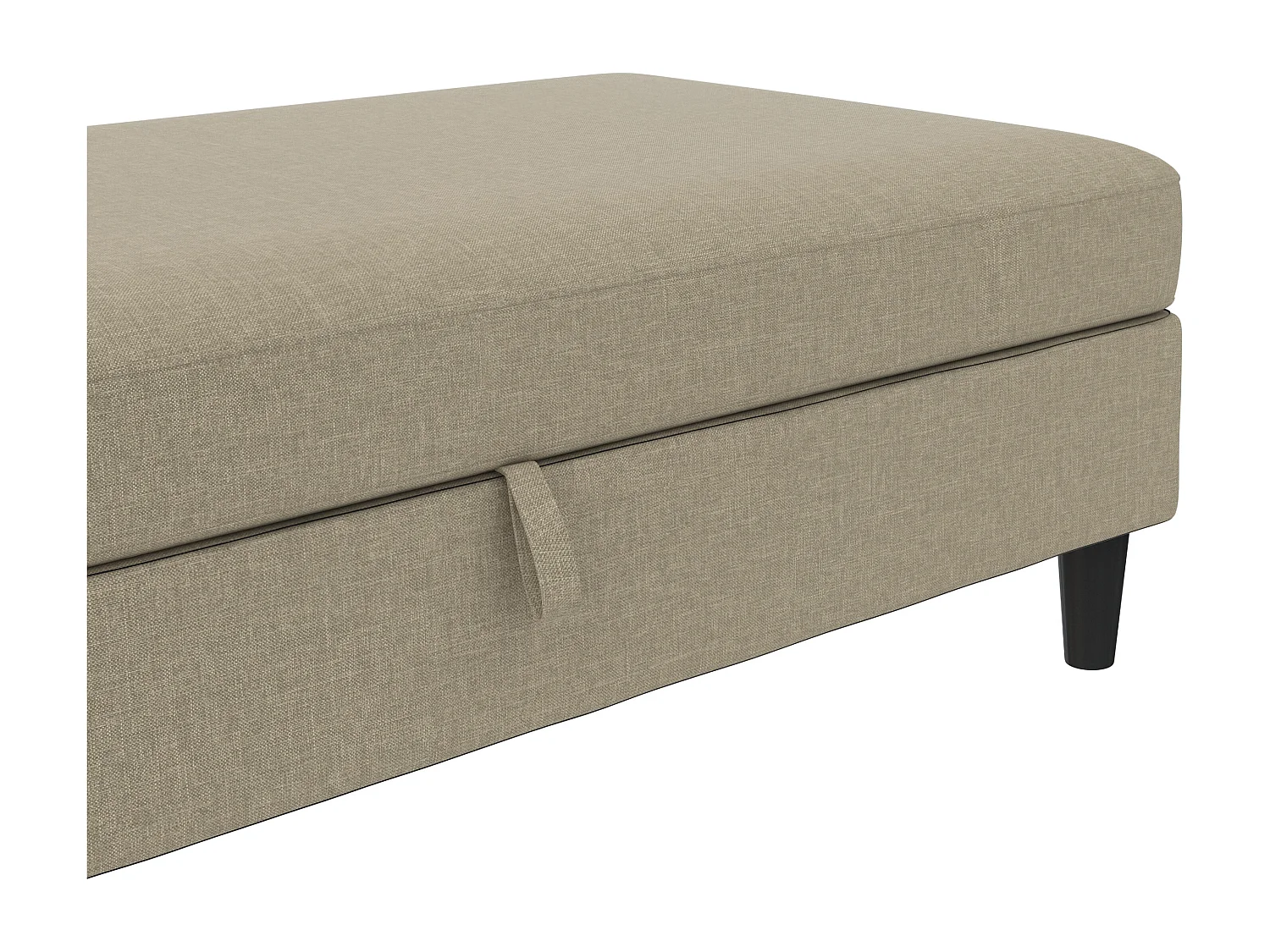 Hartford | Pouf en tissu cappuchino