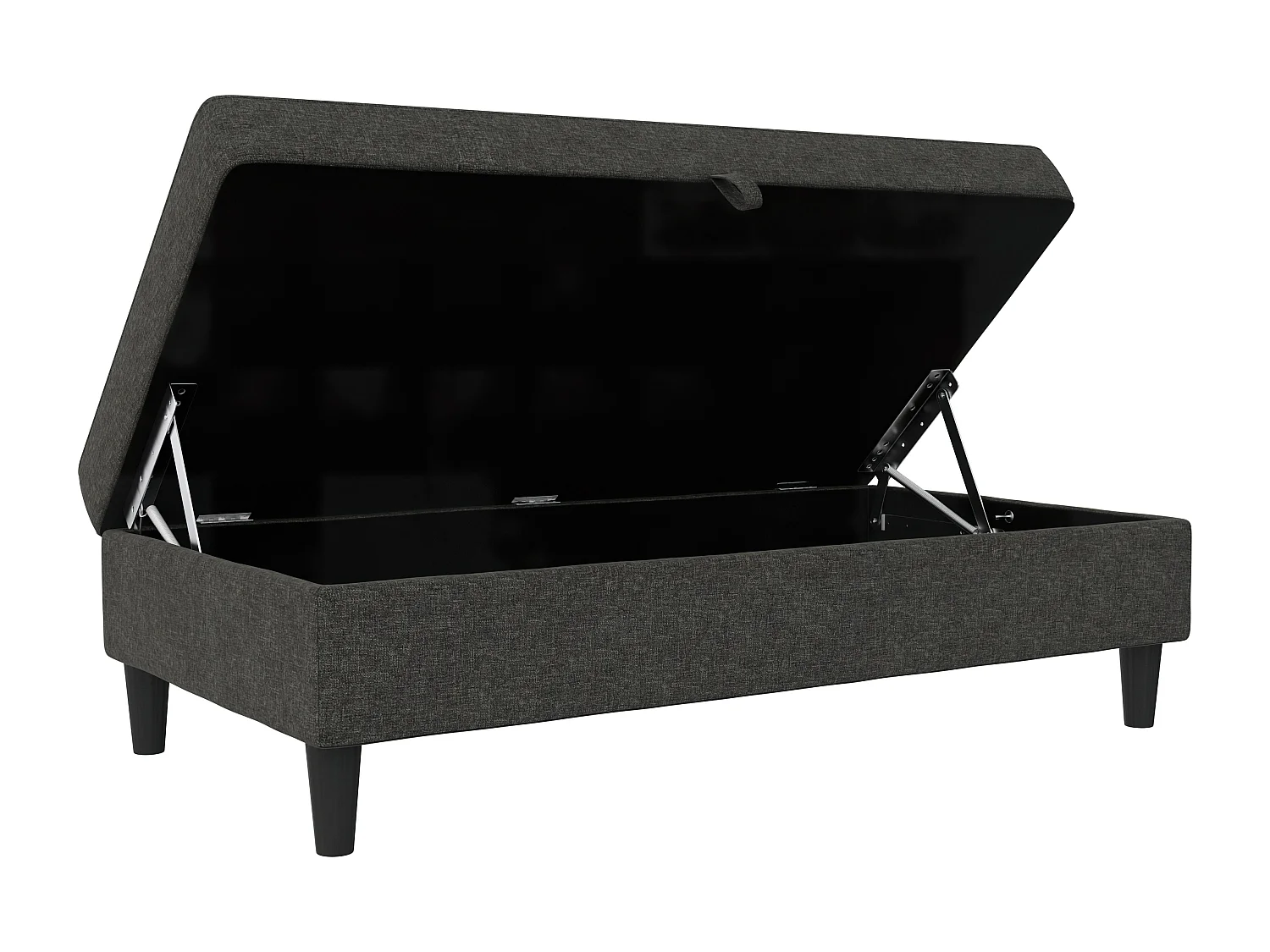 Hartford-Ottomane in linnen antraciet