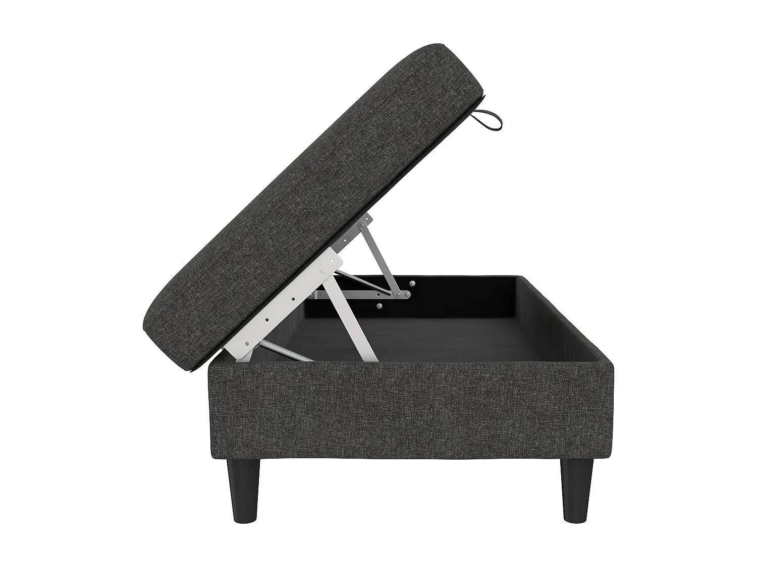 Hartford-Ottomane in linnen antraciet