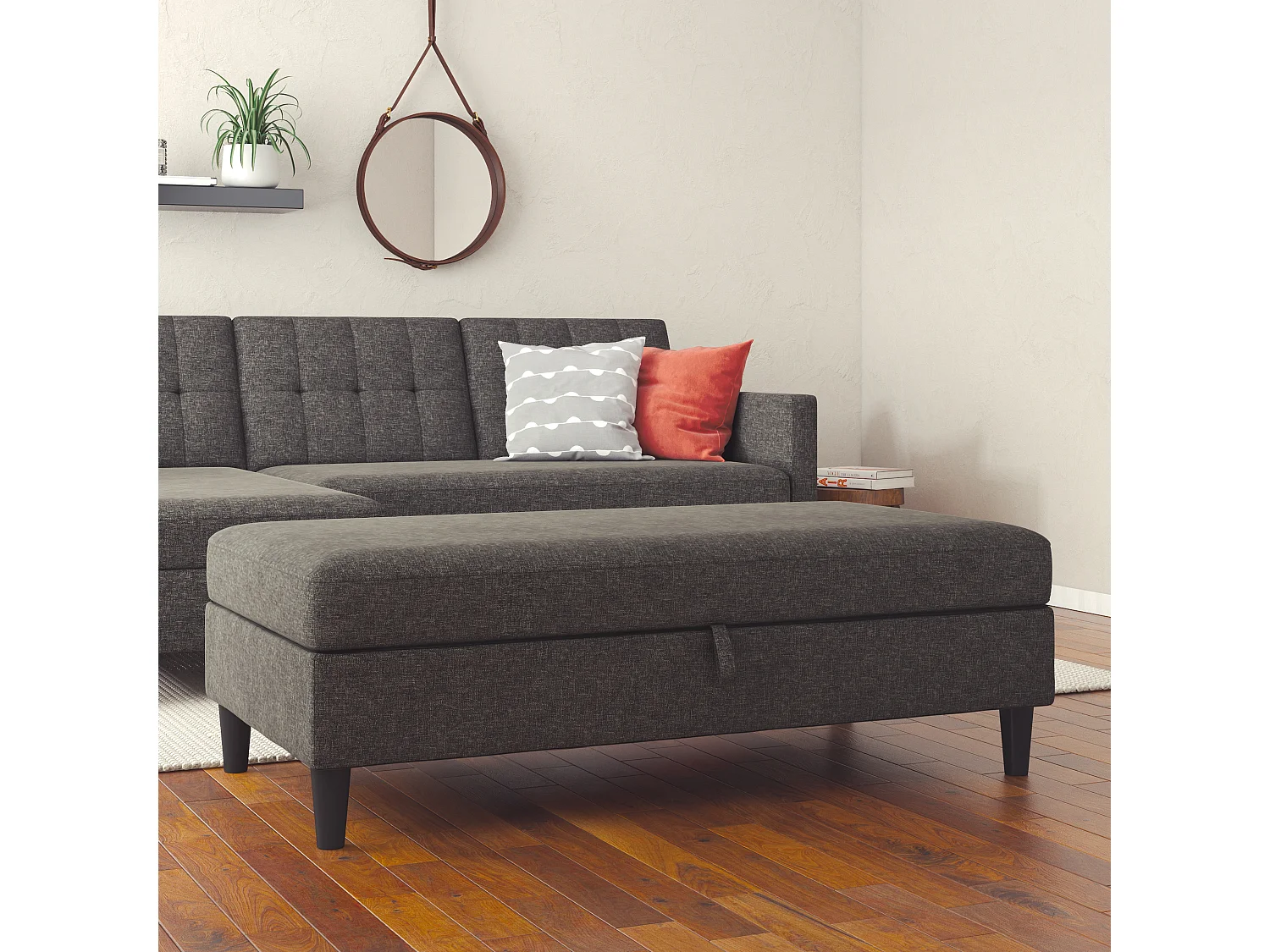 Hartford | Otomana em Linho Antracite