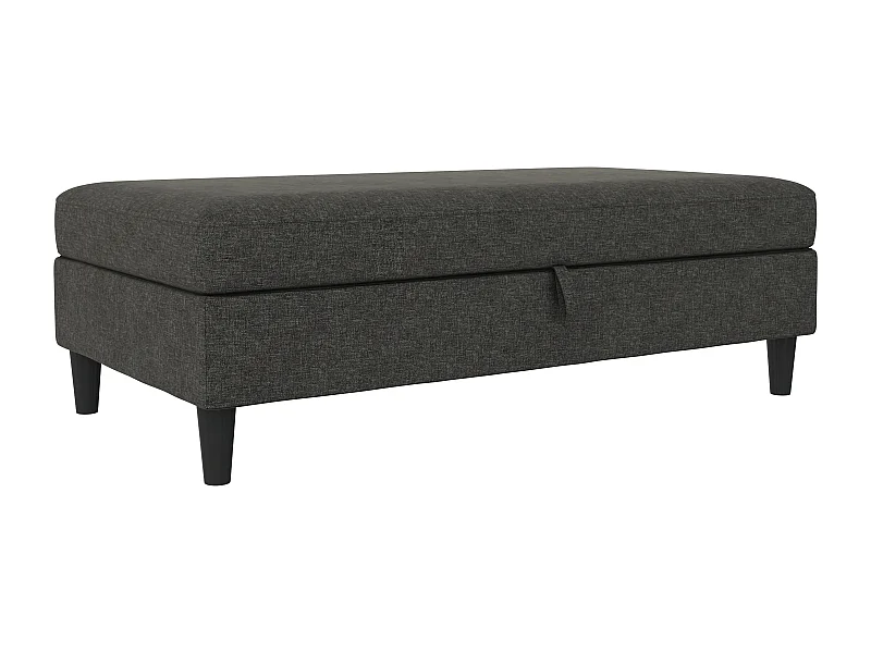 Hartford | Pouf en tissu anthracite