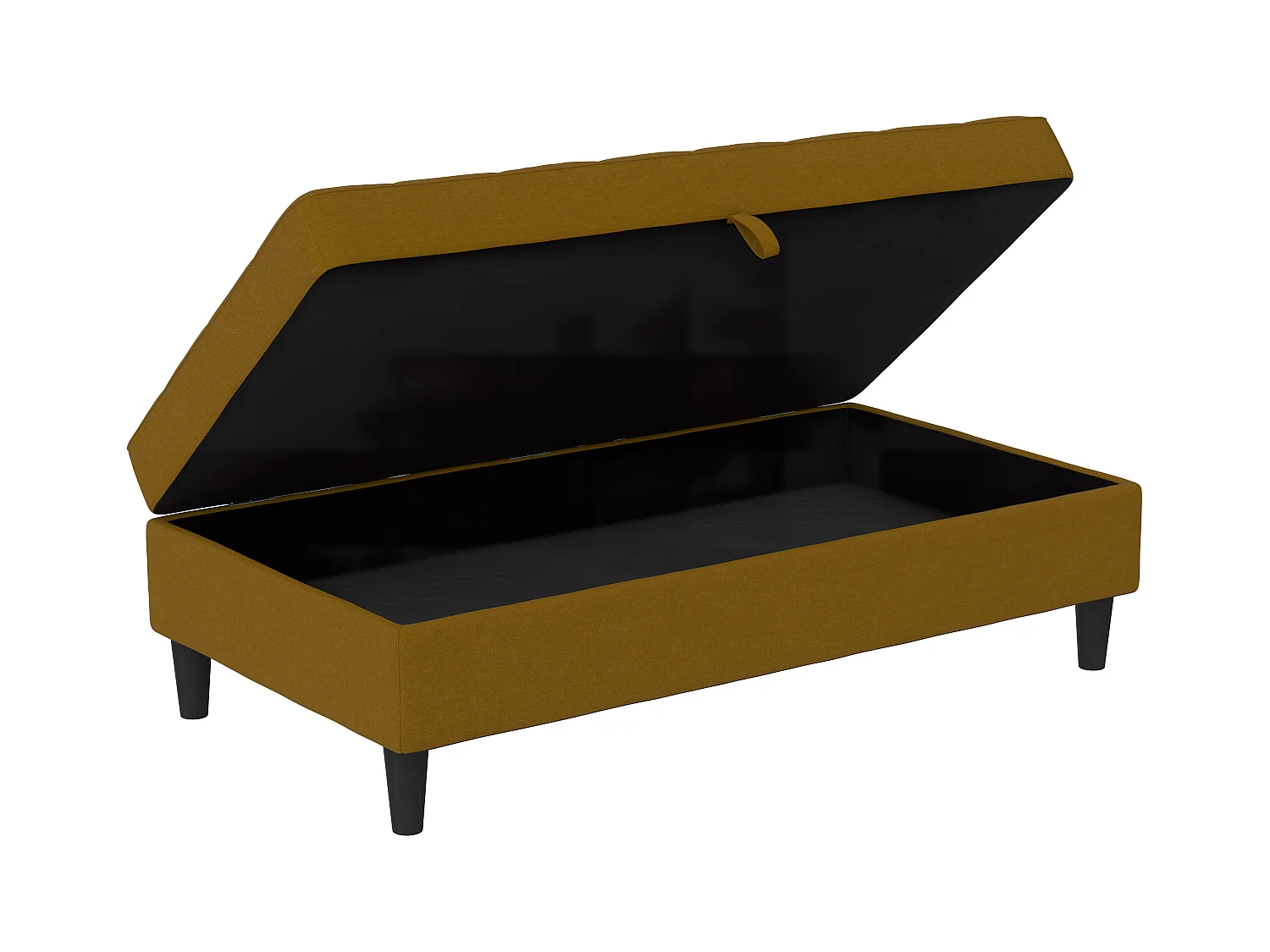 Presley-Linnen Curry voetenbank met opbergruimte