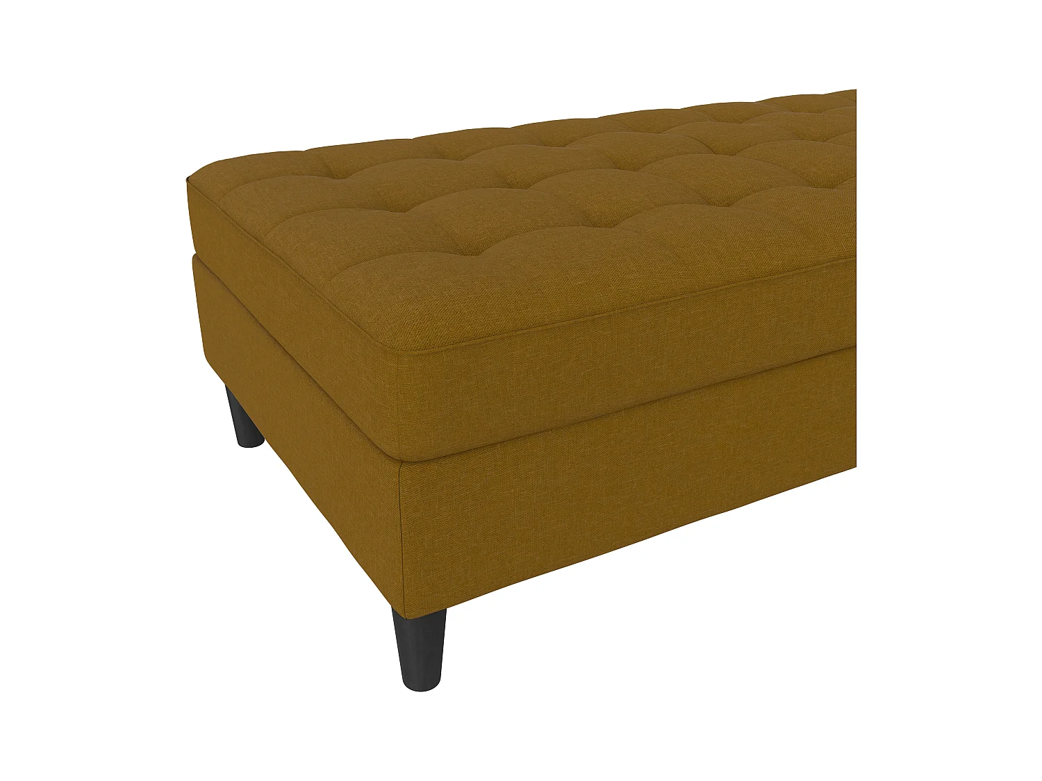 Presley-Linnen Curry voetenbank met opbergruimte