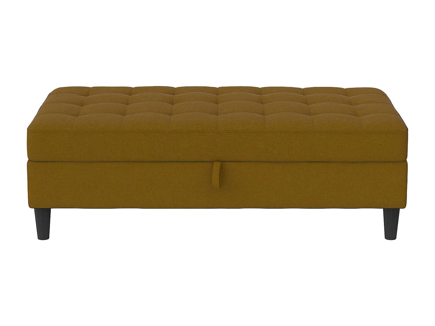 Presley | Pouf avec rangement en tissu curry