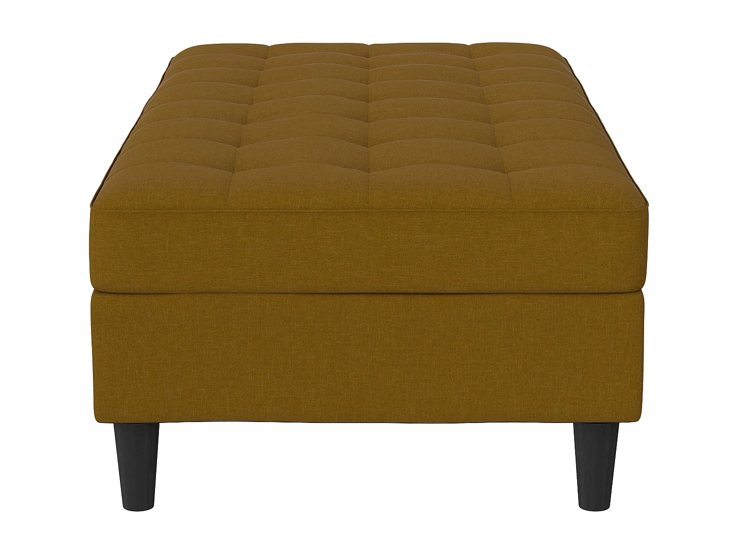 Presley | Pouf avec rangement en tissu curry