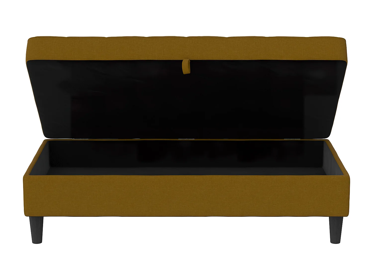 Presley-Linnen Curry voetenbank met opbergruimte