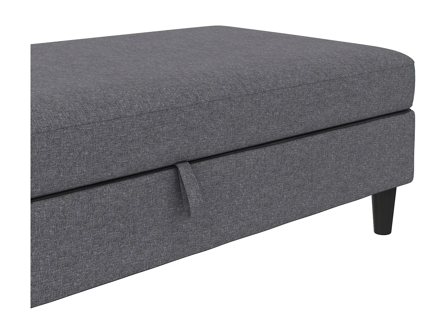 Hartford | Pouf en tissu gris