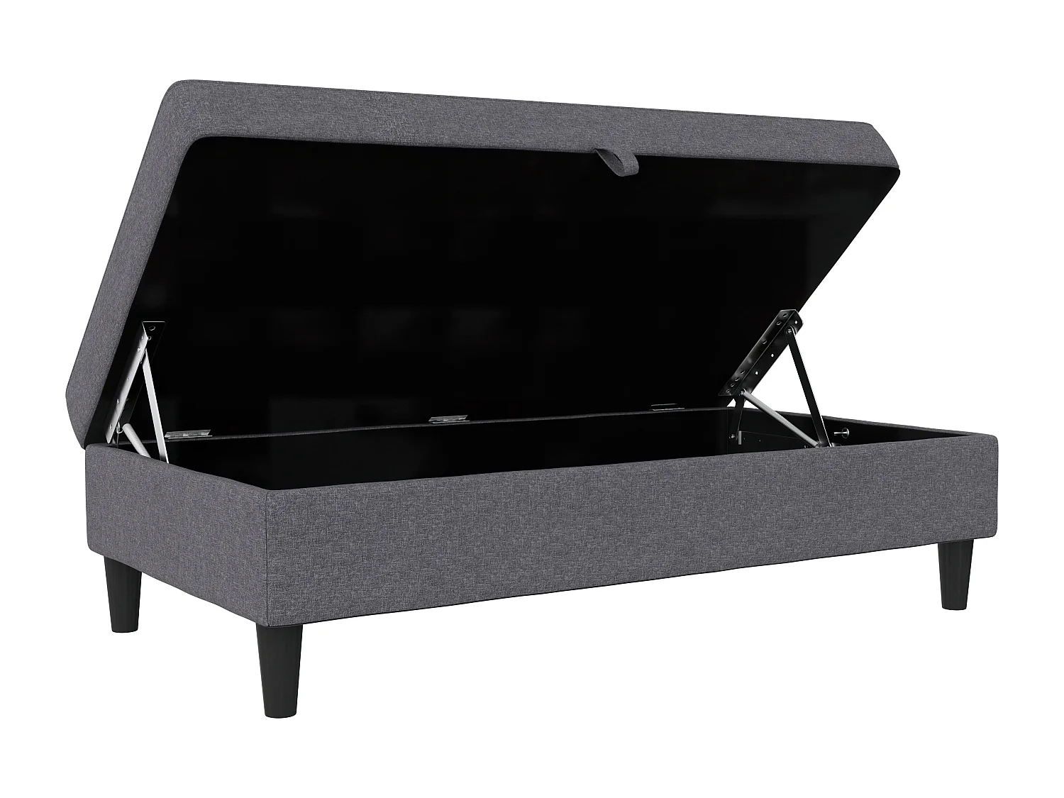 Hartford | Pouf en tissu gris