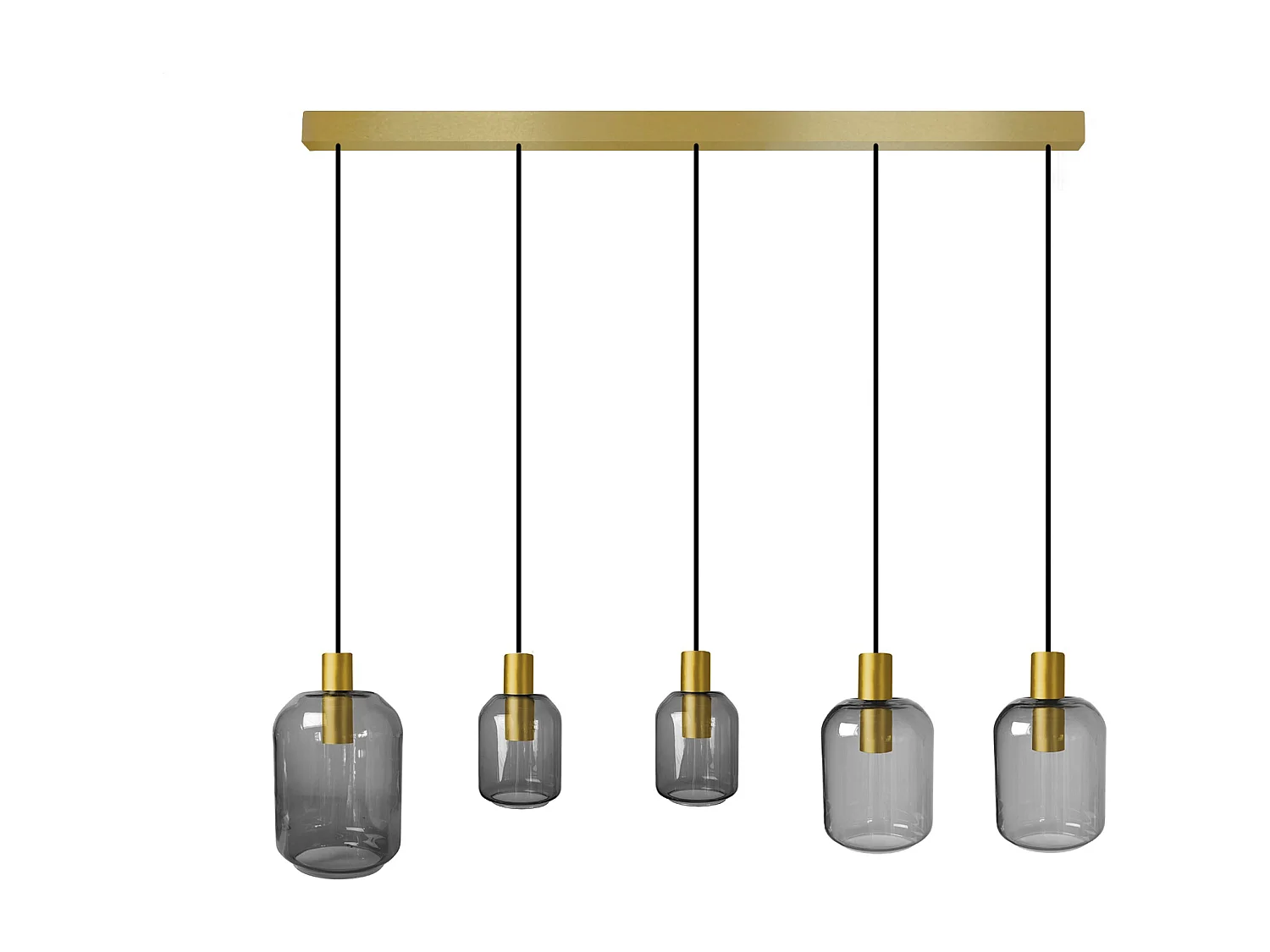 Suspensão TOSEL  SVALBARD SMB vidro conjunto âmbar D60 x  H100  cm