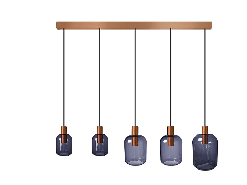 Suspensão TOSEL  SVALBARD SMB vidro bar roxo D60 x  H100  cm