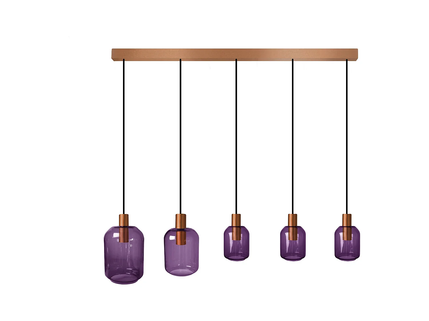 Lustre TOSEL ,métal,Violet , H 100xD20xP60cm