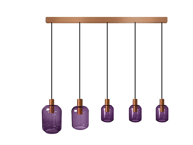 Suspensão TOSEL  SVALBARD SMB vidro bar colori D60 x  H100  cm