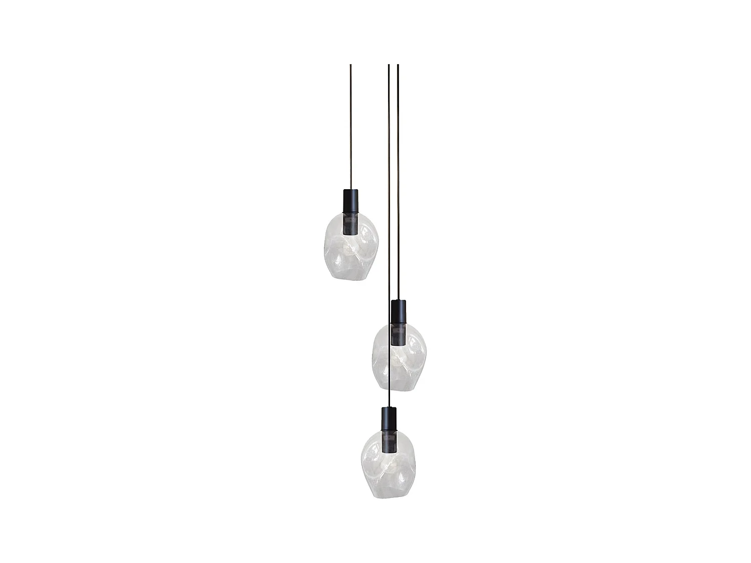 Lustre TOSEL ,métal,Transparent ,P100xD 40xD Hcm