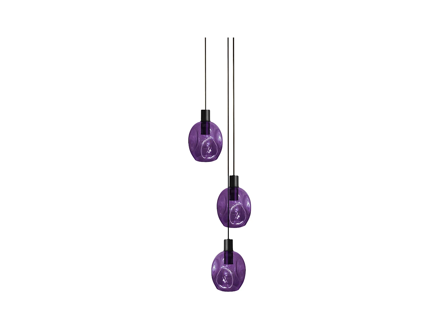 Lustre TOSEL ,métal,Noir , P 100xD60xD H cm