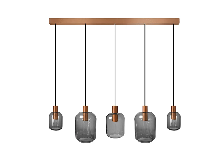 Lustre TOSEL ,métal,Gris ,H100xD20xP60 cm