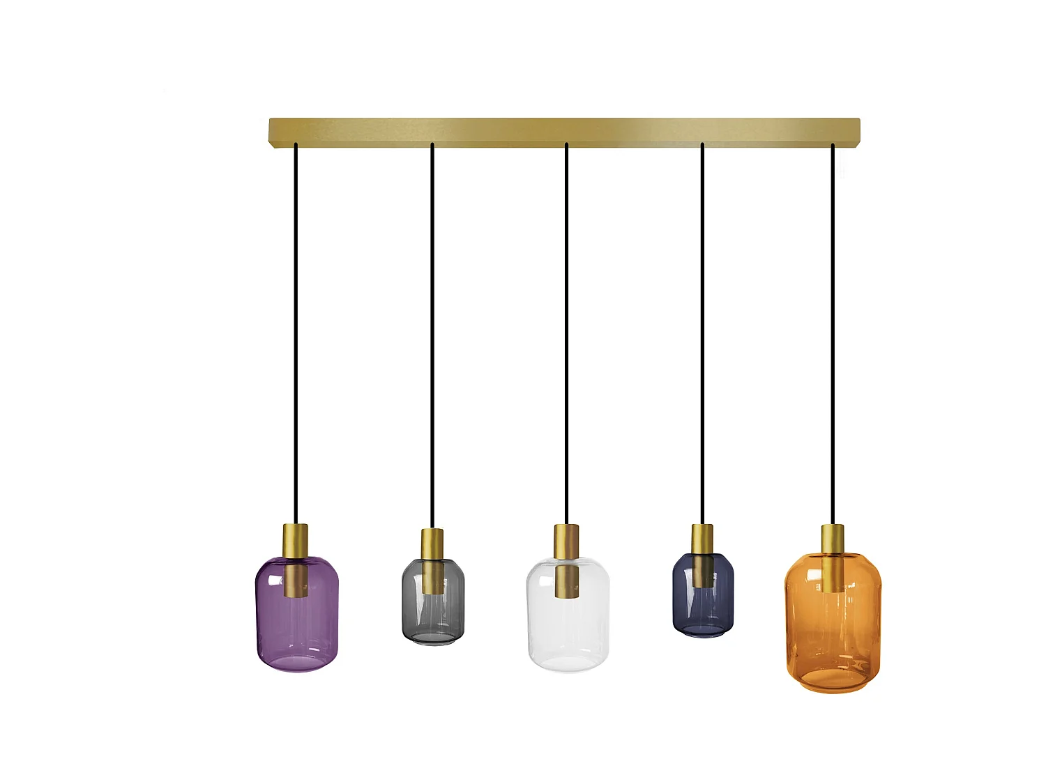 Lustre TOSEL ,métal,Dorado, H 100xD20x P 60 cm