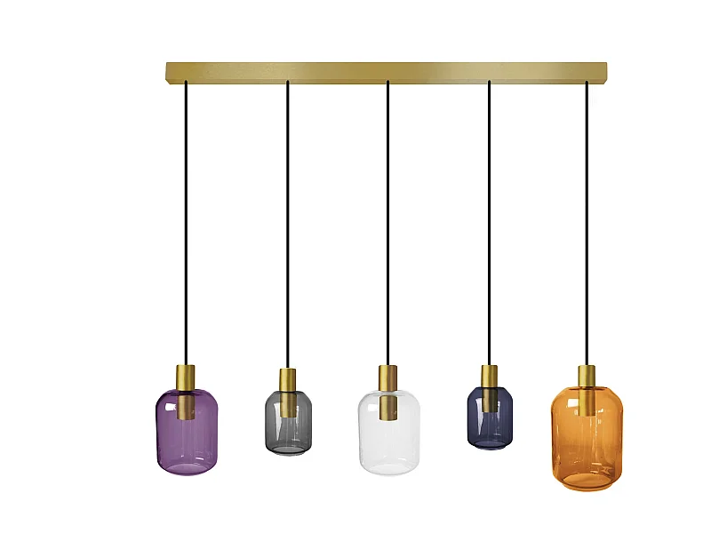 Lustre TOSEL ,métal,Dorado, H 100xD20x P 60 cm