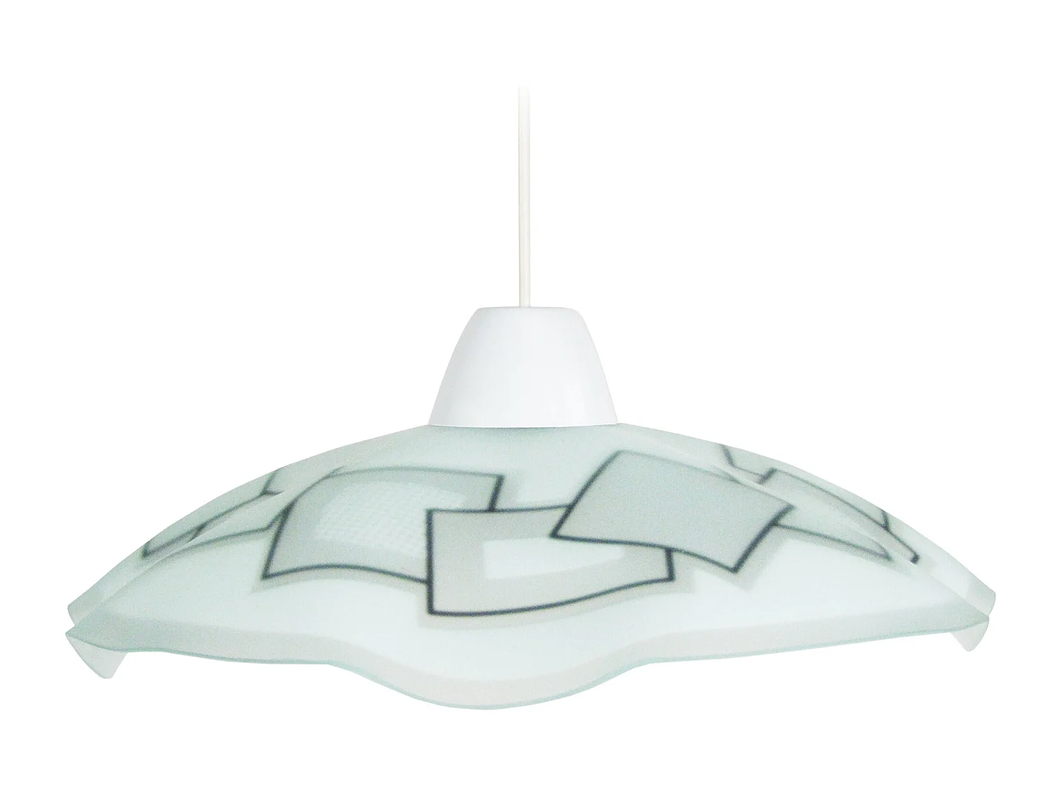 Suspensión  TOSEL ,vidrio,Gris ,A 74xD 45x P 45cm