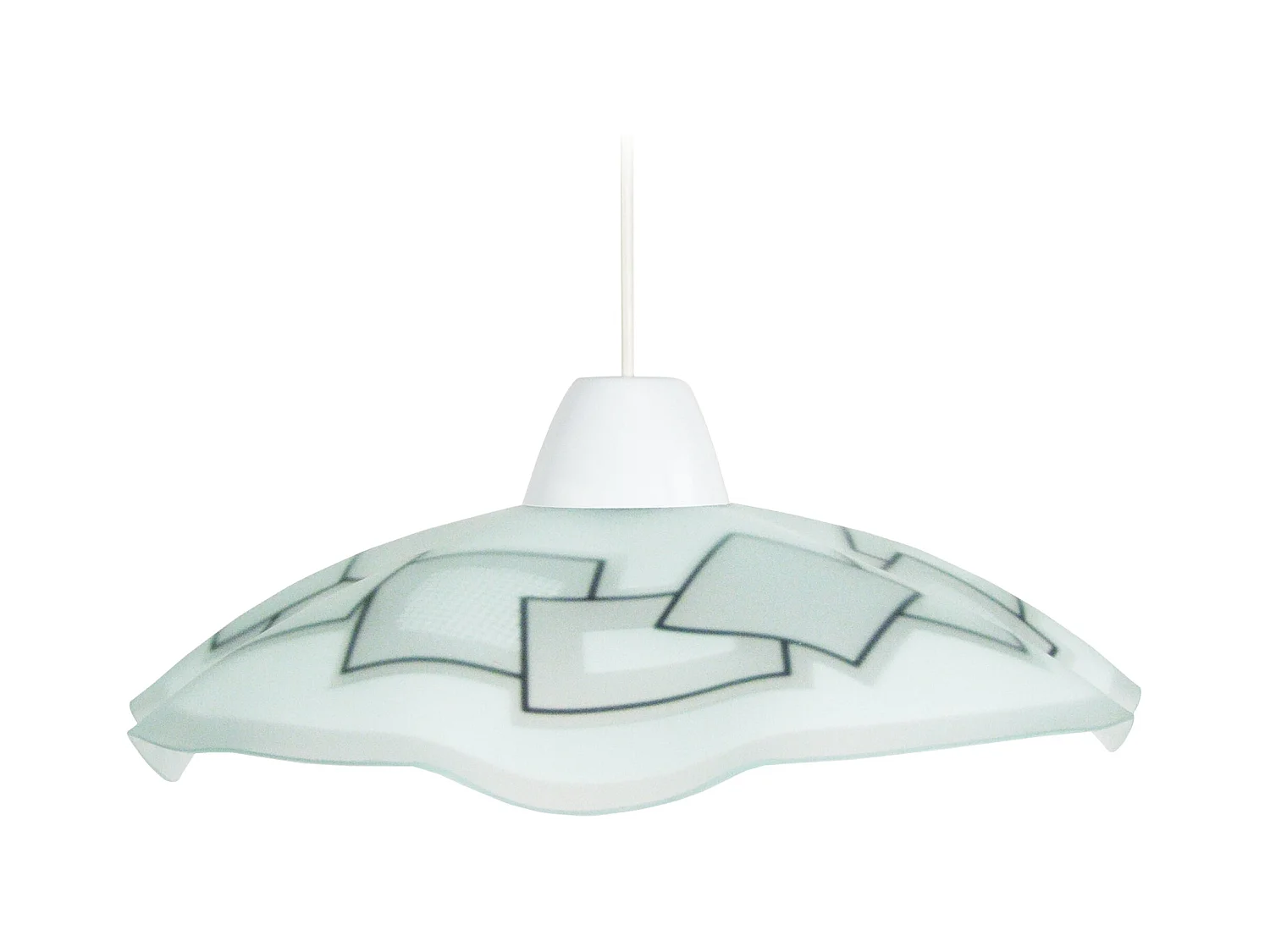 Suspension TOSEL ,verre,Gris ,H 74xD 45x P 45cm