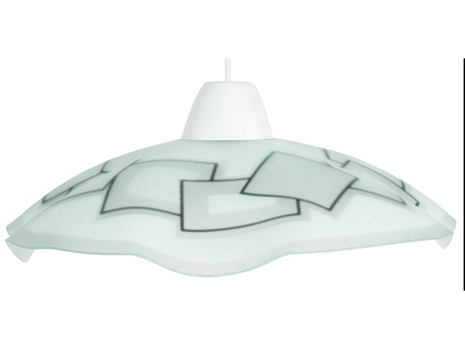 Suspensión  TOSEL ,vidrio,Gris ,A 74xD 45x P 45cm