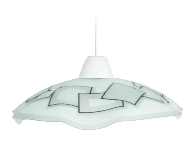 Suspension TOSEL ,verre,Gris ,H 74xD 45x P 45cm