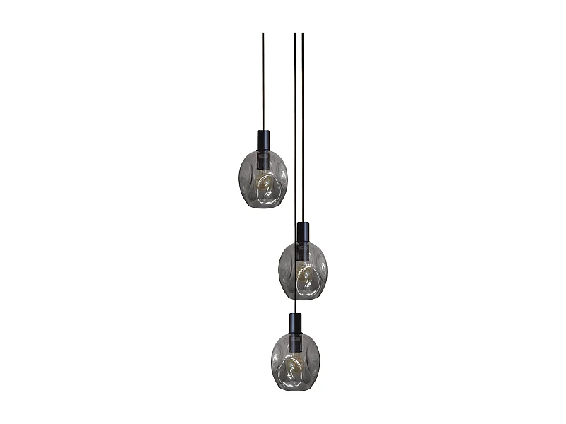 Suspensão TOSEL  VINGOLF vidro conjunto fumado D60 x  H100  cm