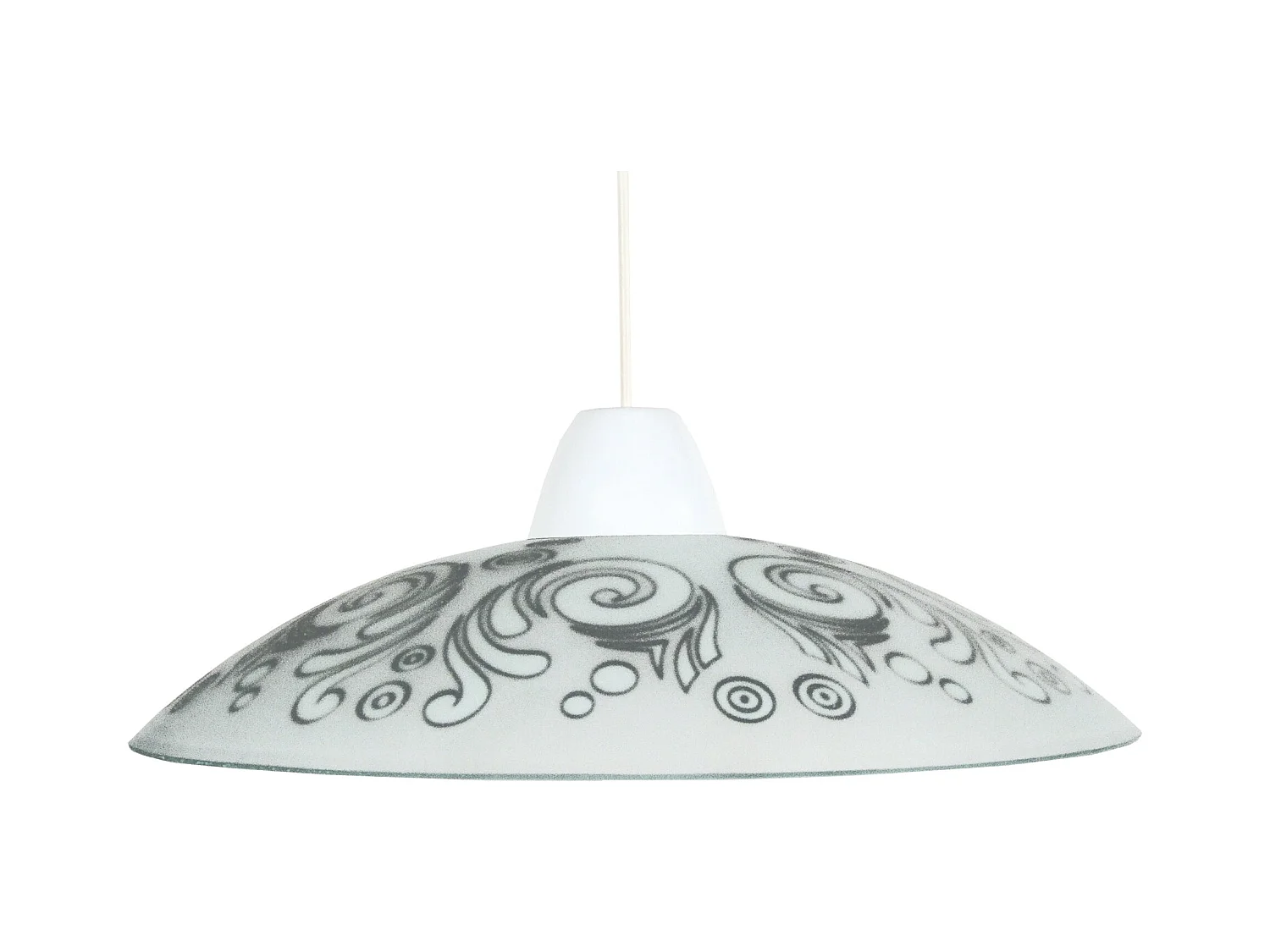 Suspension TOSEL ,verre,Blanc   ,H74xD45xP45cm