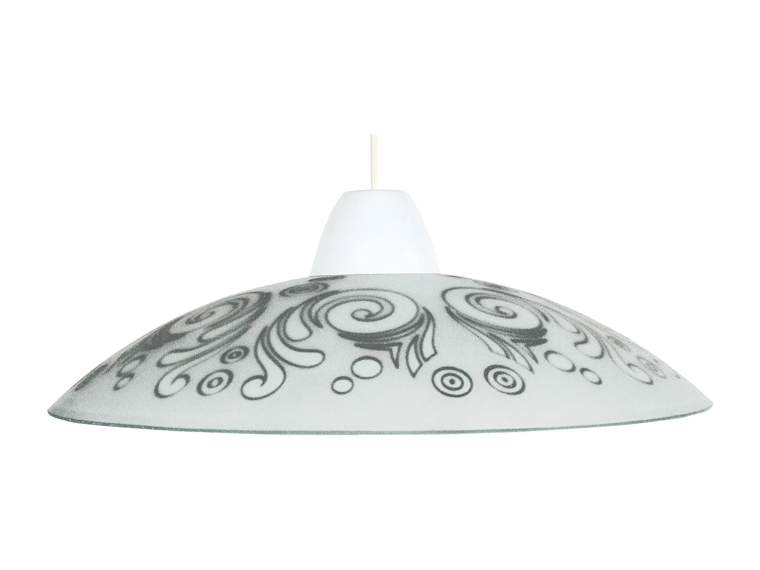 Suspensión  TOSEL ,vidrio,Blanco  ,A74xD45xP45cm