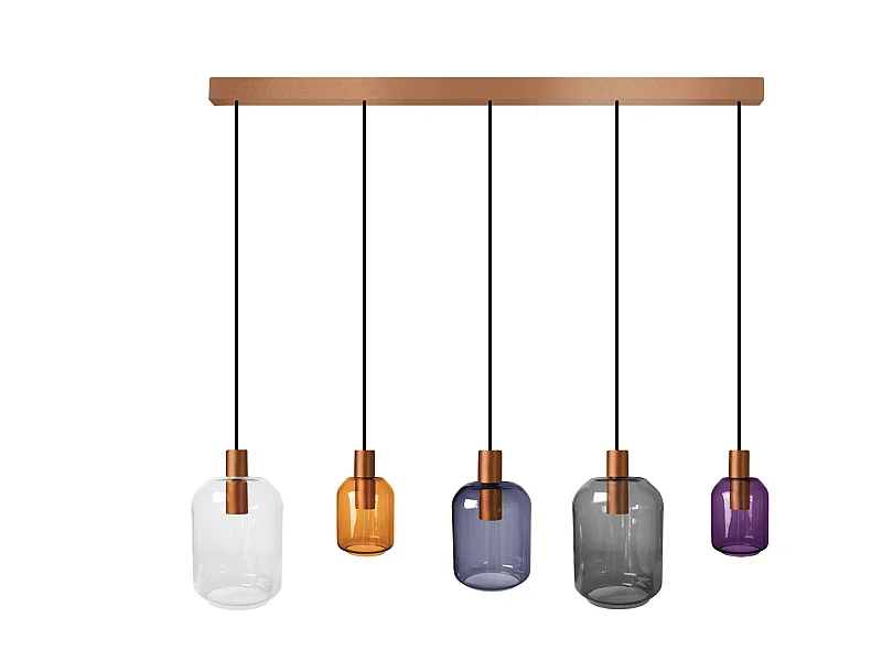 Lustre TOSEL ,métal,Multicolore,H 100x D20xP60  cm