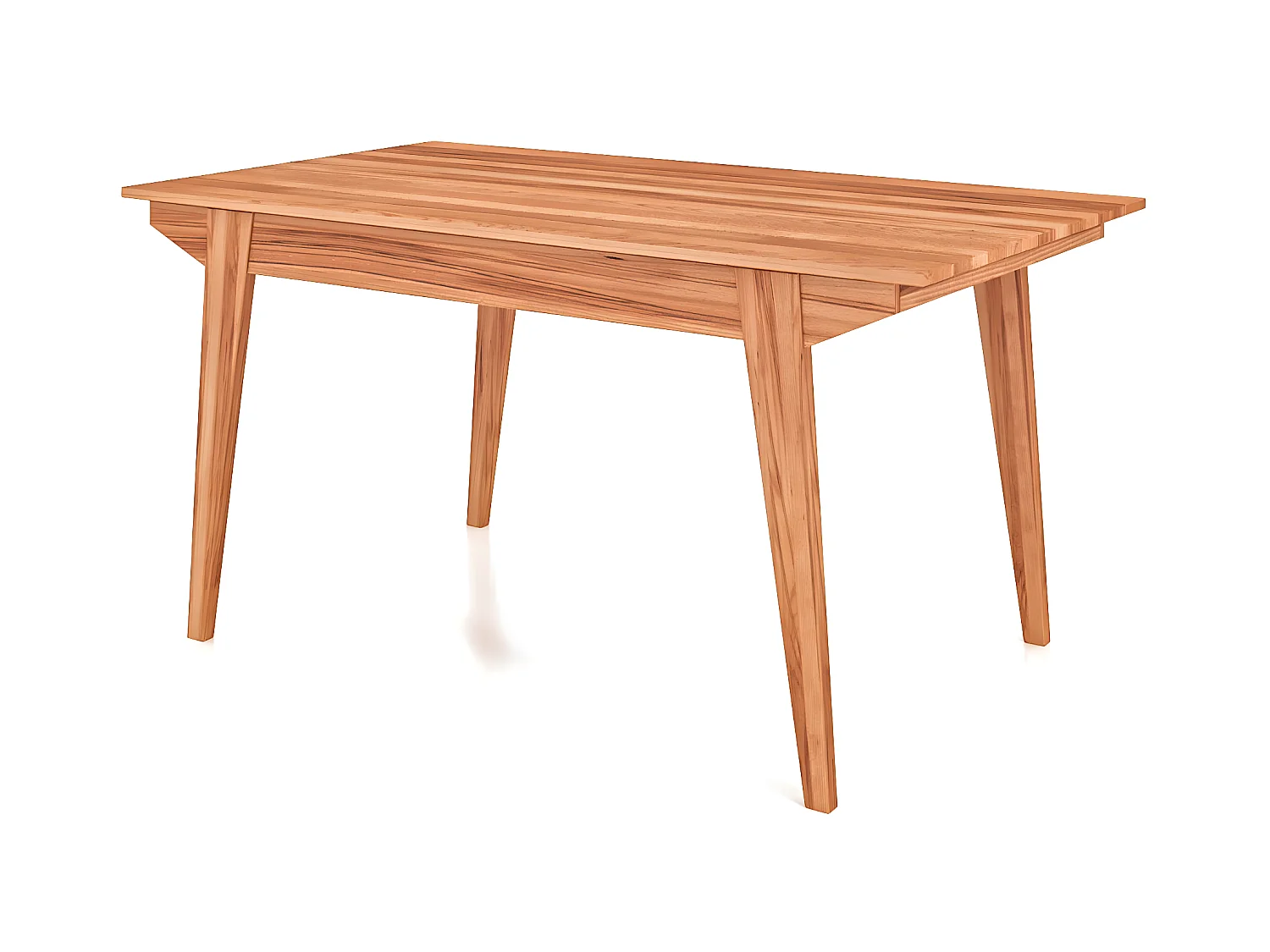 RETRO - Tisch mit Ausziehfunktion aus Kernbuche, naturgeölt 90x160