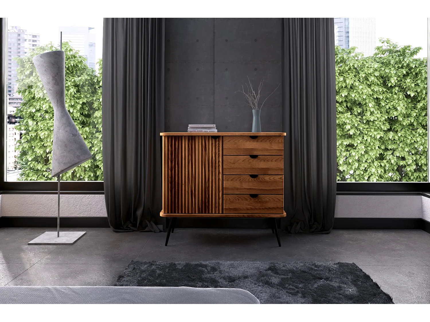 KULA - Kommode 100% aus massivem Holz aus Kernbuche, naturgeölt