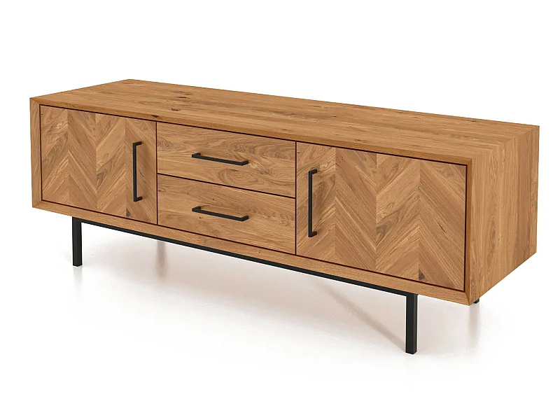 ABIES - Kommode 100% aus massivem Holz aus Wildeiche, naturgeölt