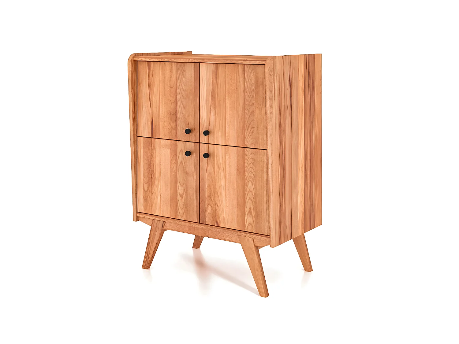 RETRO - Kommode 100% aus massivem Holz aus Wildeiche, naturgeölt