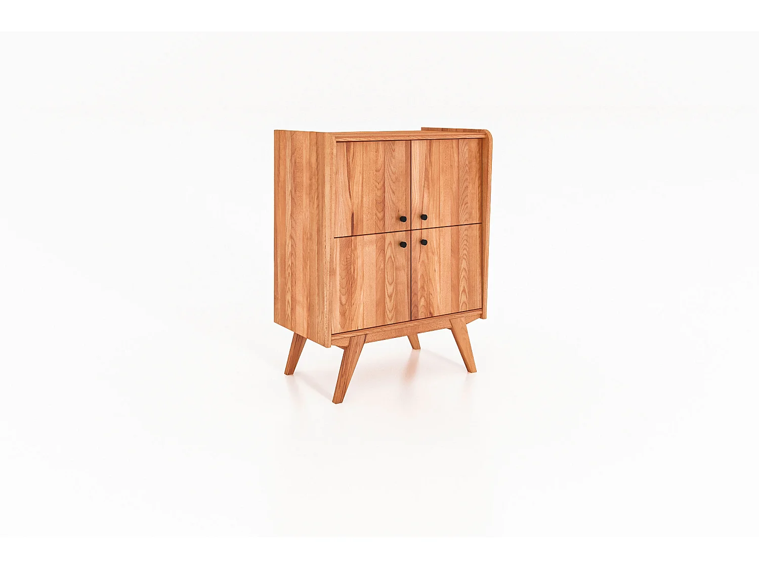 RETRO - Kommode 100% aus massivem Holz aus Wildeiche, naturgeölt