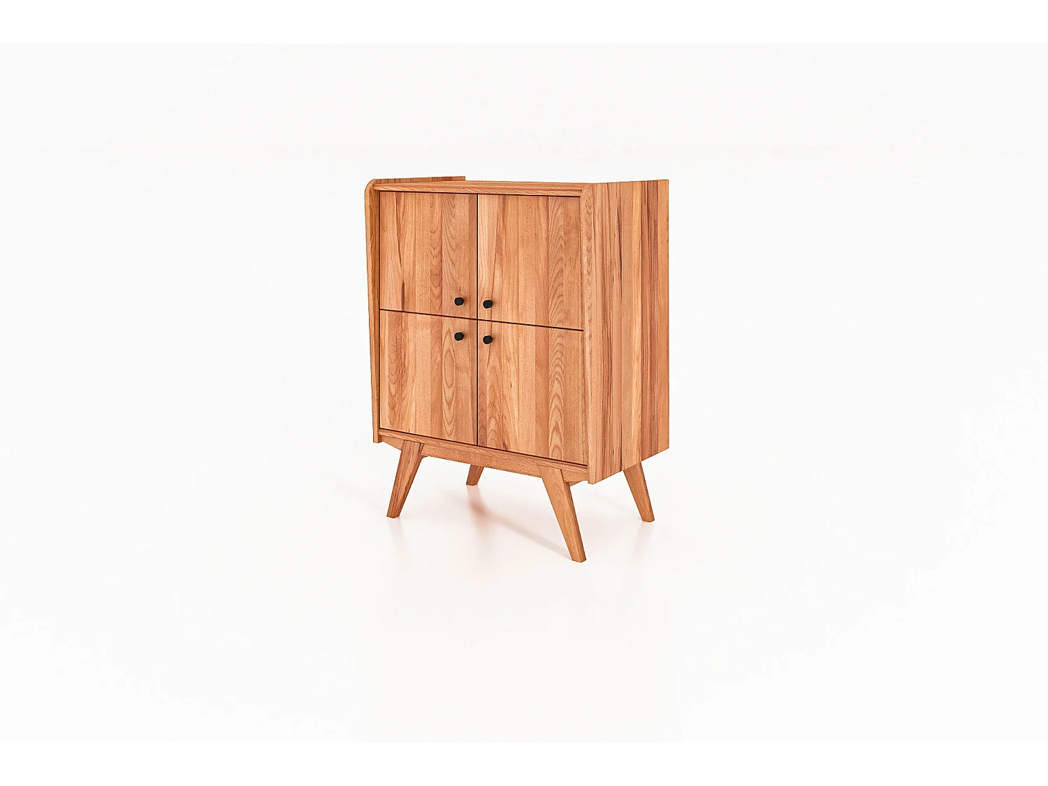 RETRO - Kommode 100% aus massivem Holz aus Wildeiche, naturgeölt