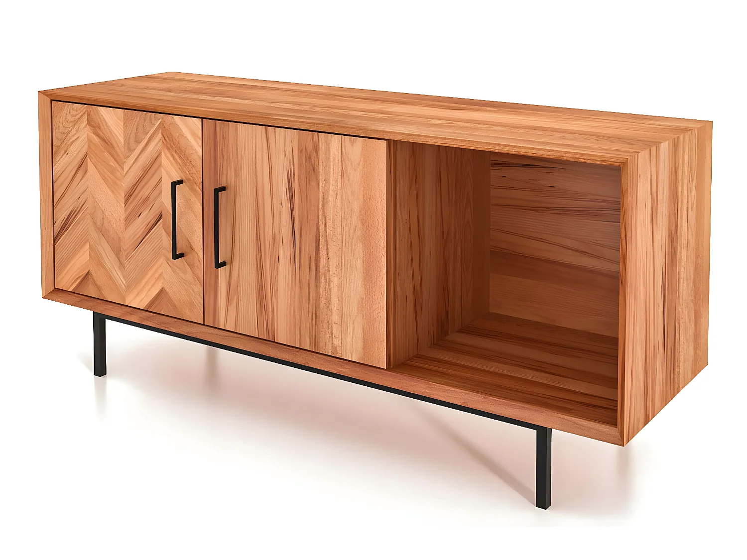 ABIES - Commode 100% en bois massif de cœur de hêtre, huilé naturel