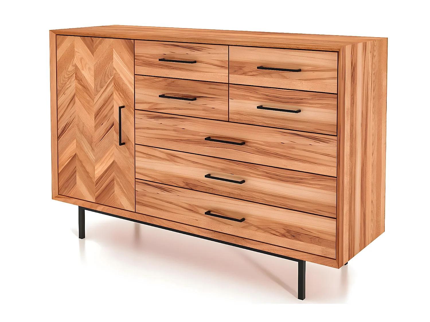 ABIES - Kommode 100% aus massivem Holz aus Kernbuche, naturgeölt