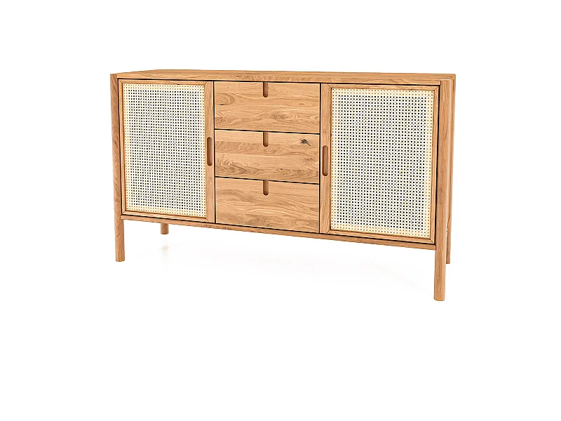 POLA - Kommode 100% aus massivem Holz aus Wildeiche, naturgeölt