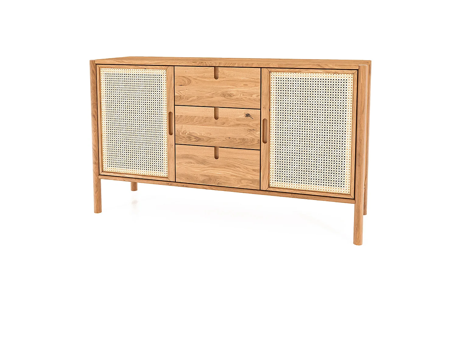 POLA - Kommode 100% aus massivem Holz aus Wildeiche, naturgeölt