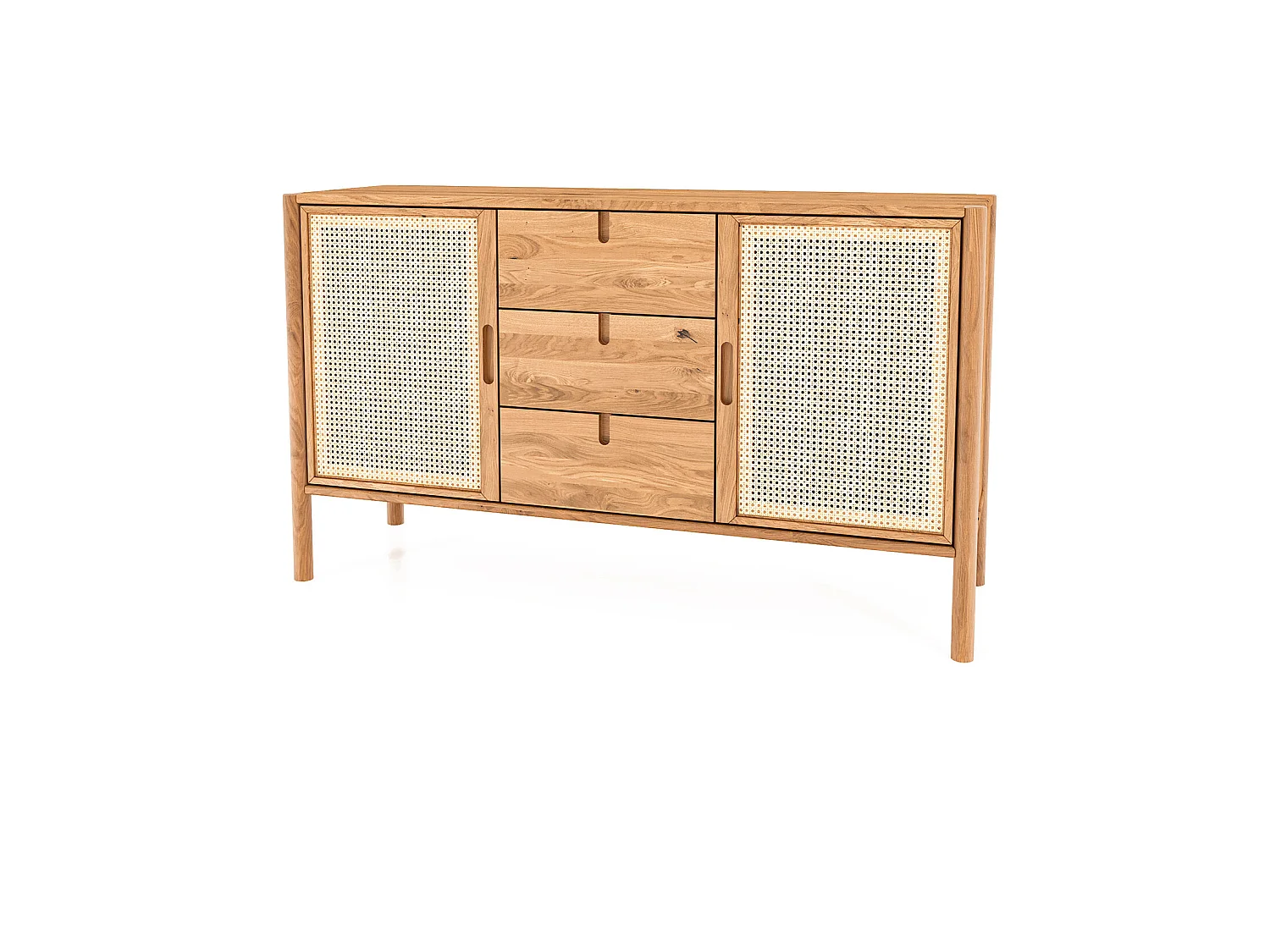 POLA - Kommode 100% aus massivem Holz aus Wildeiche, naturgeölt
