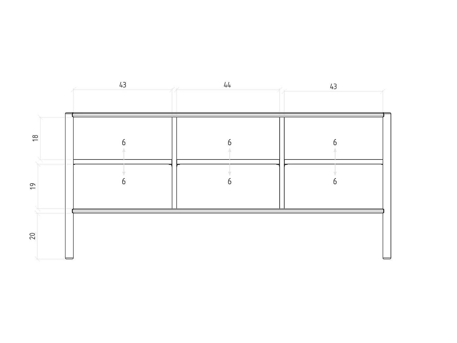 POLA - Kommode 100% aus massivem Holz aus Kernbuche, naturgeölt