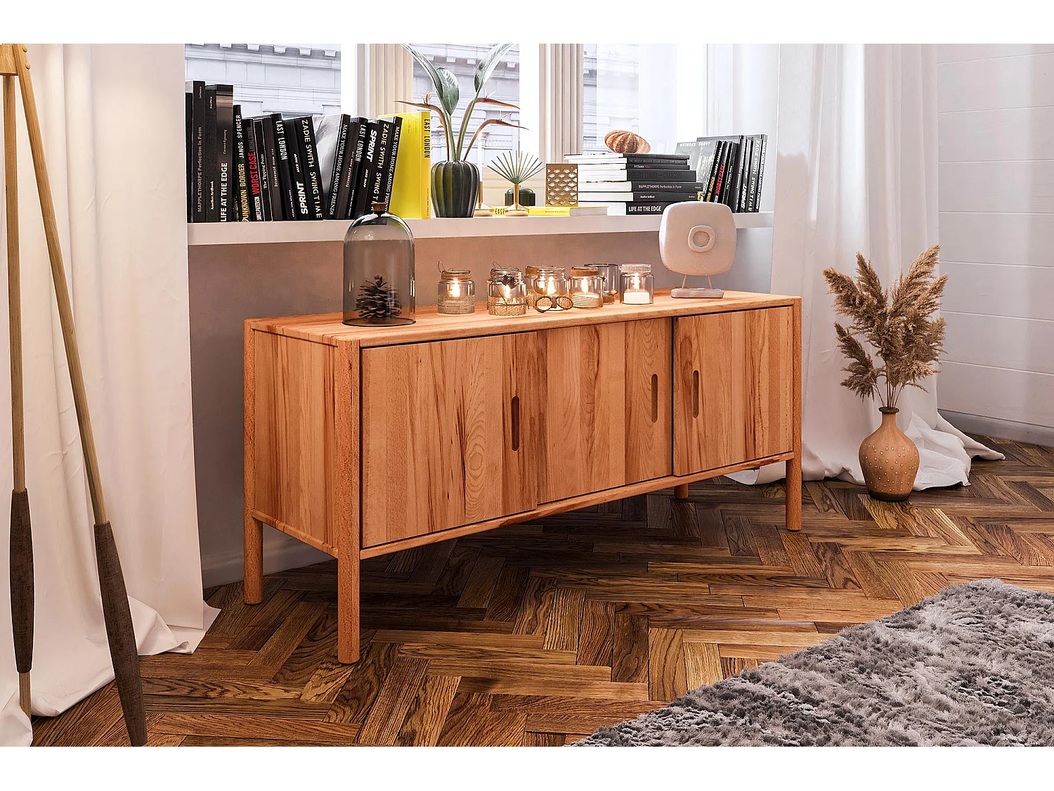 POLA - Kommode 100% aus massivem Holz aus Kernbuche, naturgeölt