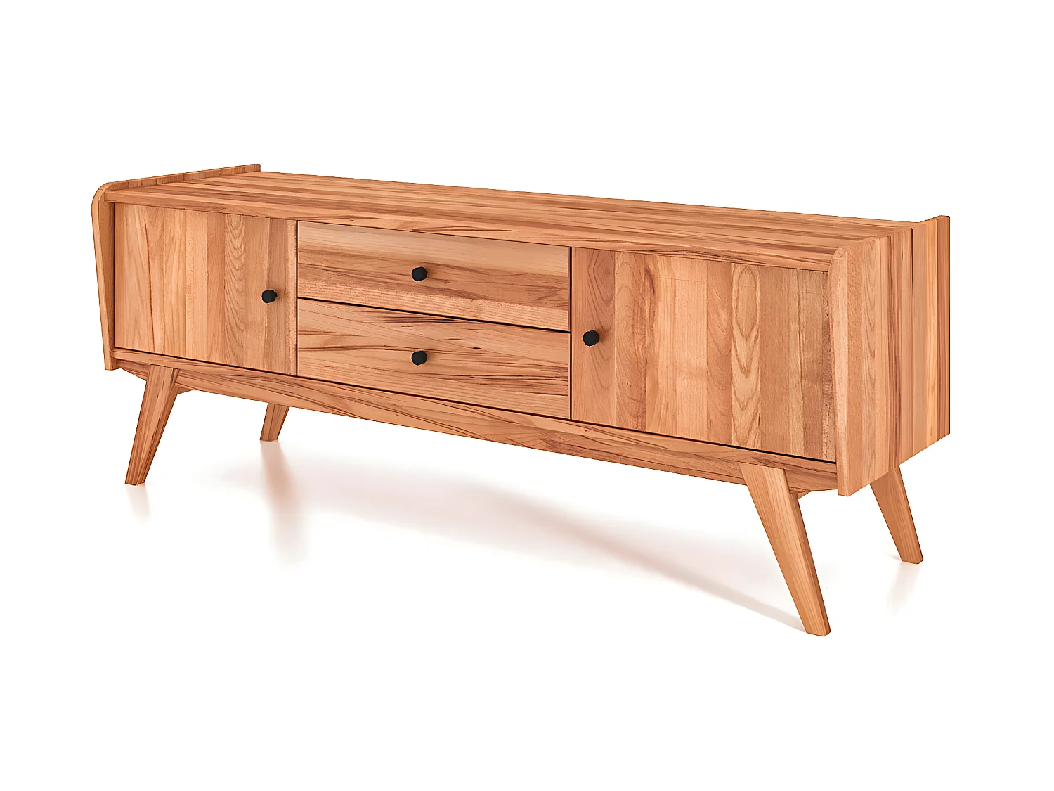 RETRO - Kommode 100% aus massivem Holz aus Kernbuche, naturgeölt