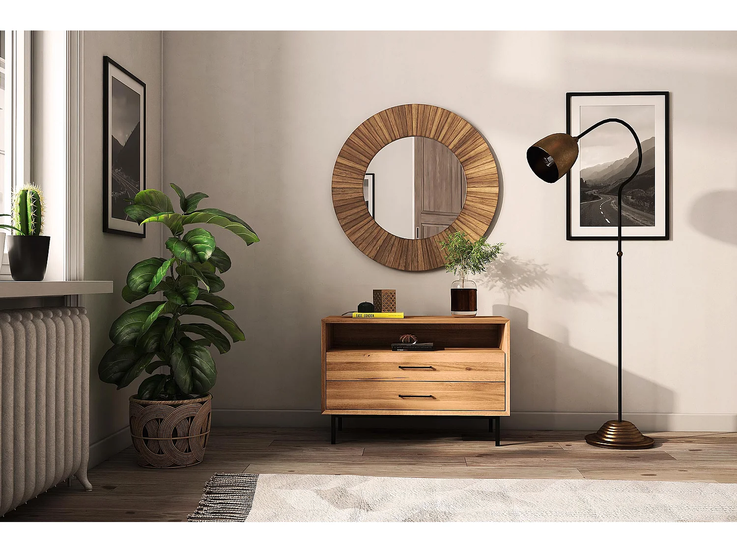 ABIES - Kommode 100% aus massivem Holz aus Wildeiche, naturgeölt