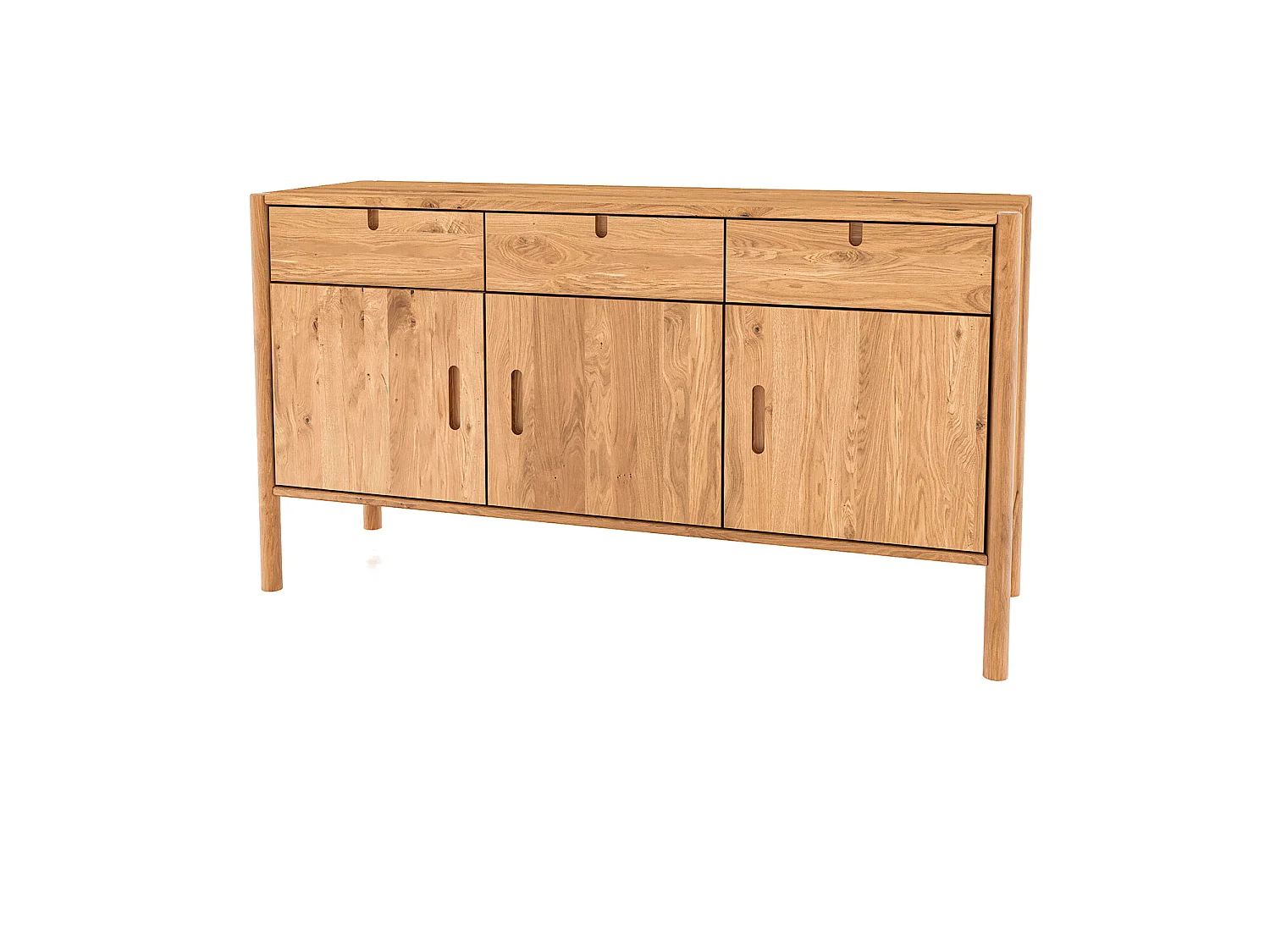 POLA - Kommode 100% aus massivem Holz aus Wildeiche, naturgeölt