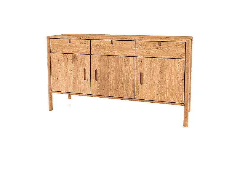 POLA - Kommode 100% aus massivem Holz aus Wildeiche, naturgeölt